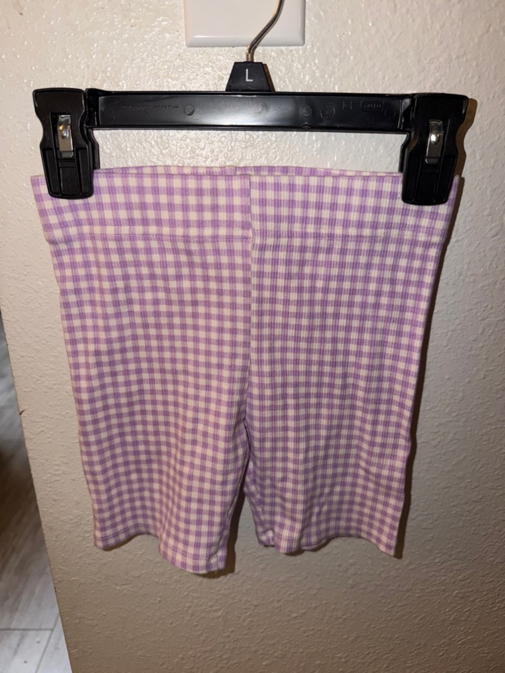 Cotton On Lilac Gingham Kids Bike Shorts